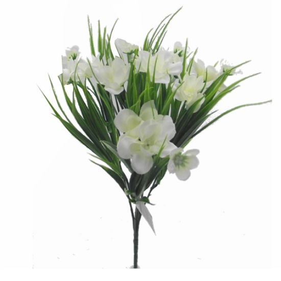 Mixed Flower Bush - ivory