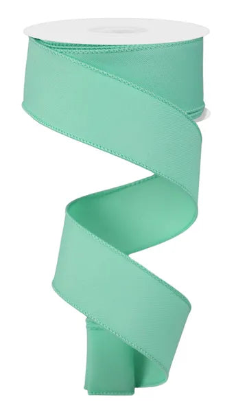 1.5" x 10yd Diagonal Weave Fabric - Mint