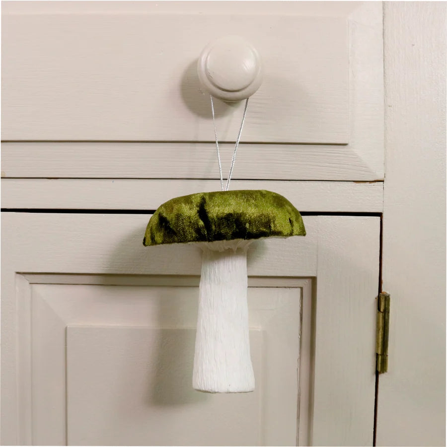 Velvet Hanging Mushroom - Dark Green