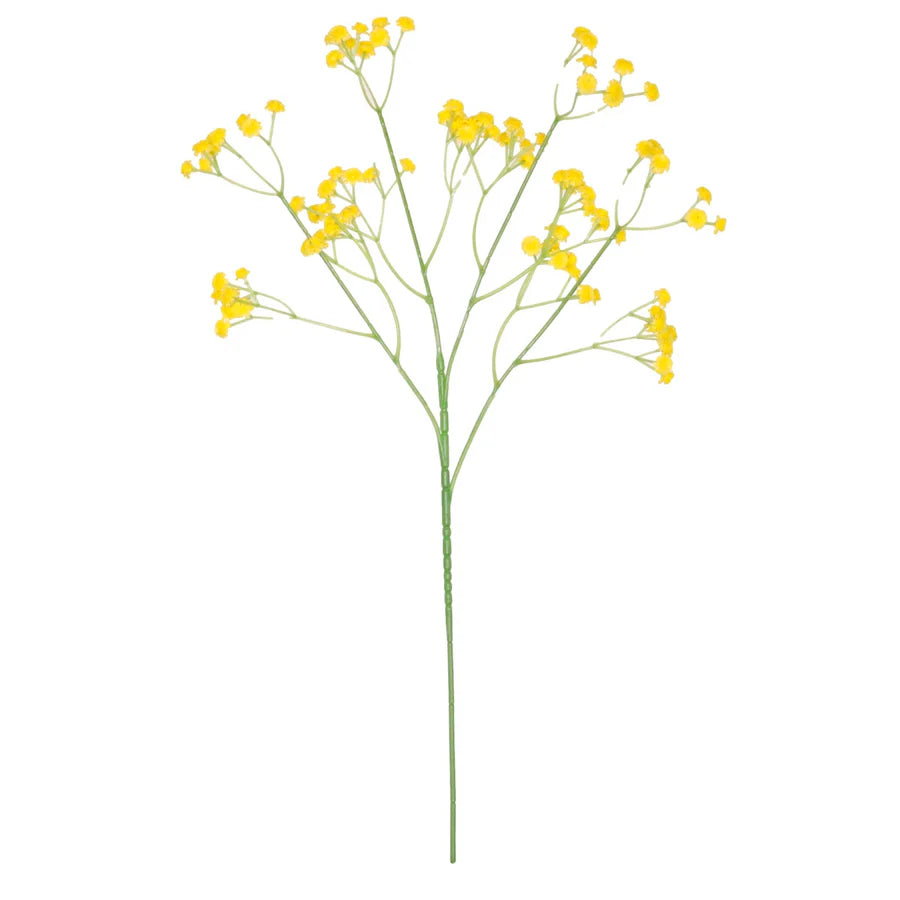 Fluffy Gypsophilia Spray - Yellow