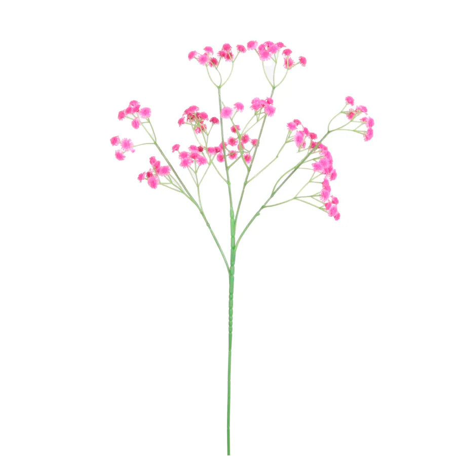 Fluffy Gypsophilia Spray - Hot Pink