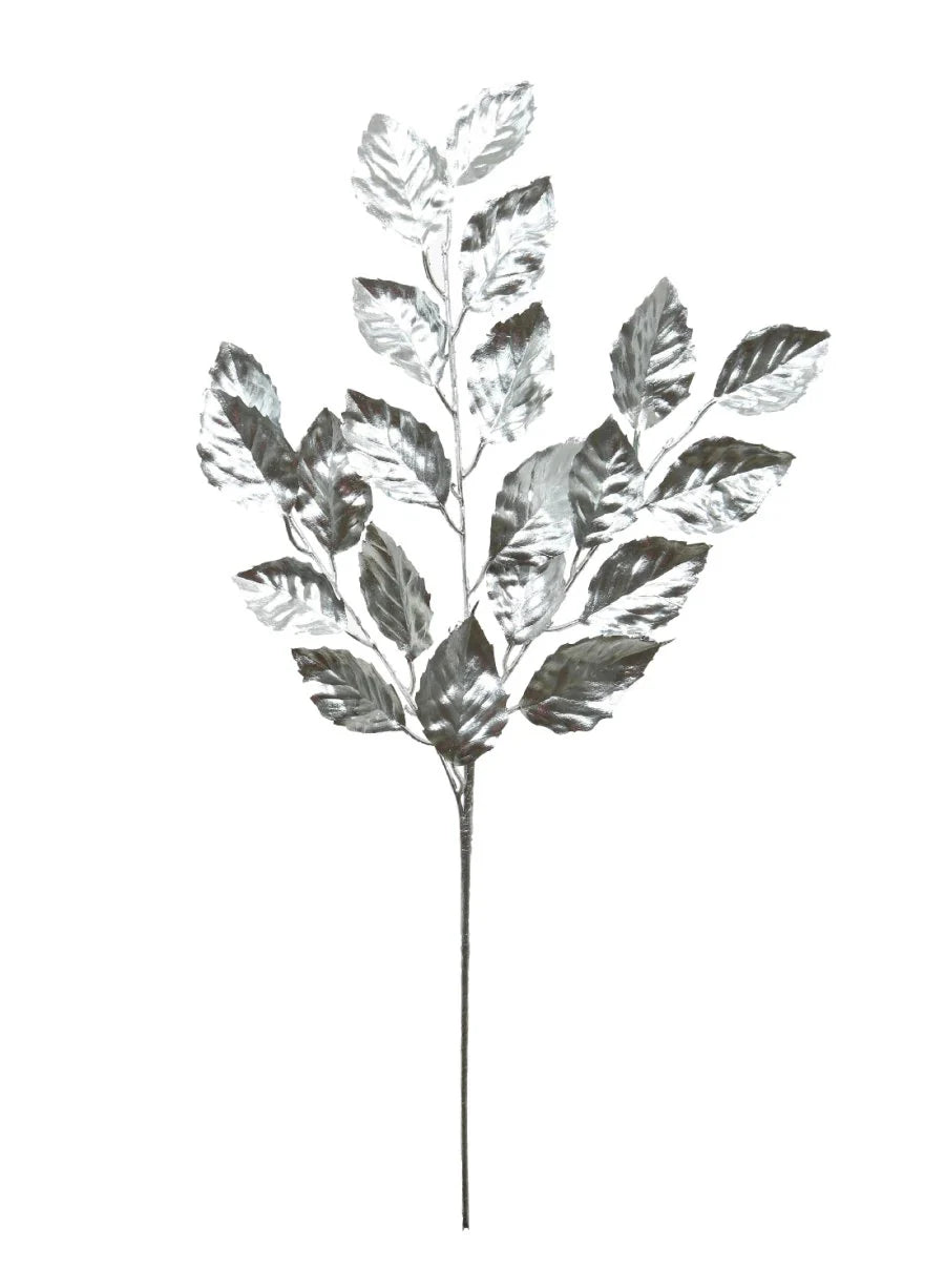 Silver Chrome Bay Leaf Spray