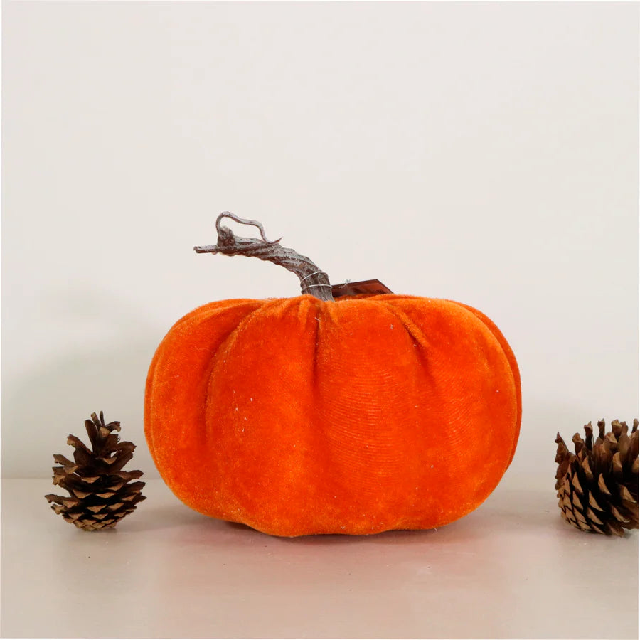 Orange Large Velvet Pumpkin
