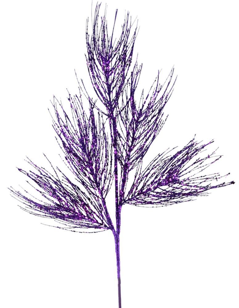 38"L Purple Glittered Pine Spray