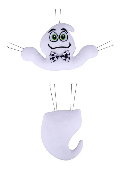 2Piece 18.5" Ghost With Bow Tie Decor Kit