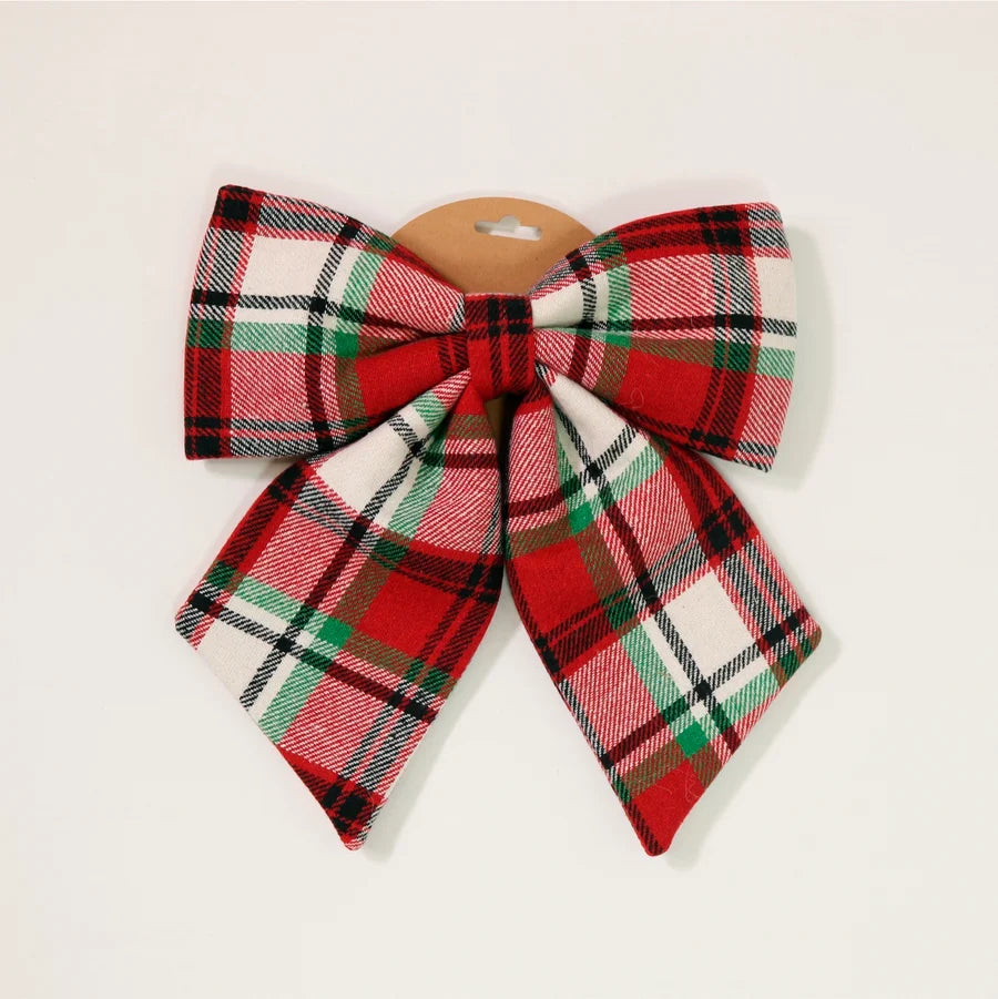 Tartan Large Fleece Bow