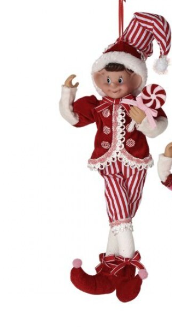 REGENCY 15" FABRIC SWEETS PIXIE ELF ORNAMENT
