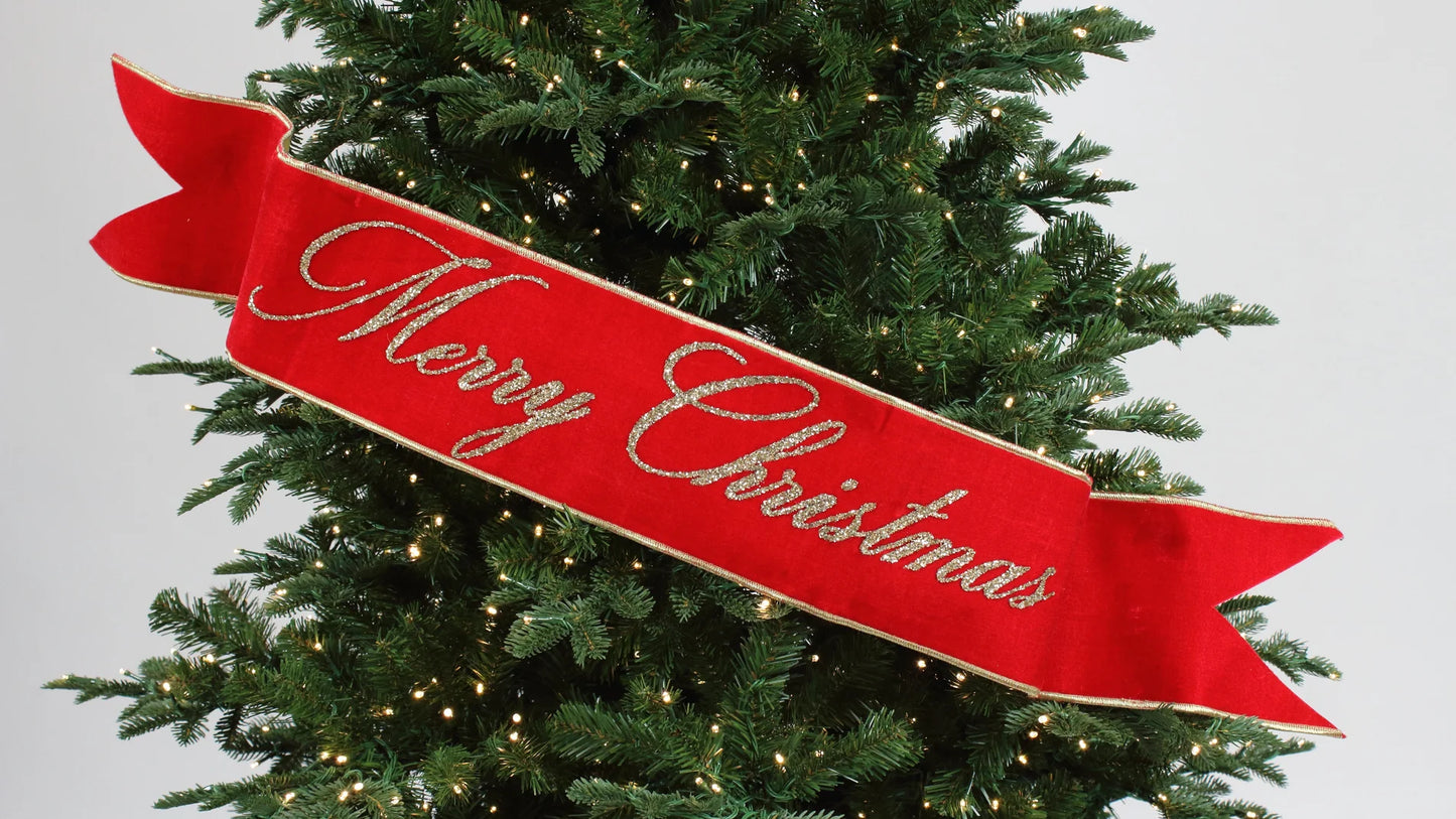 Farrisilk MERRY CHRISTMAS BANNER