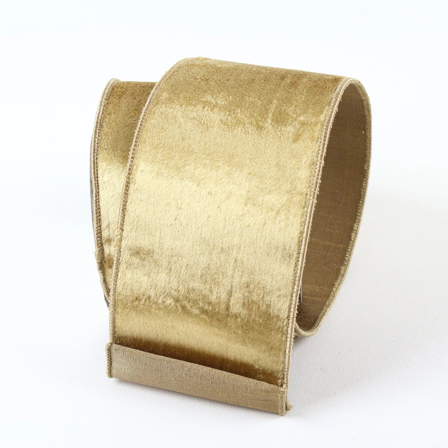 FARRISILK VELVET 2.5"X10YD GOLD WIRED RIBBON