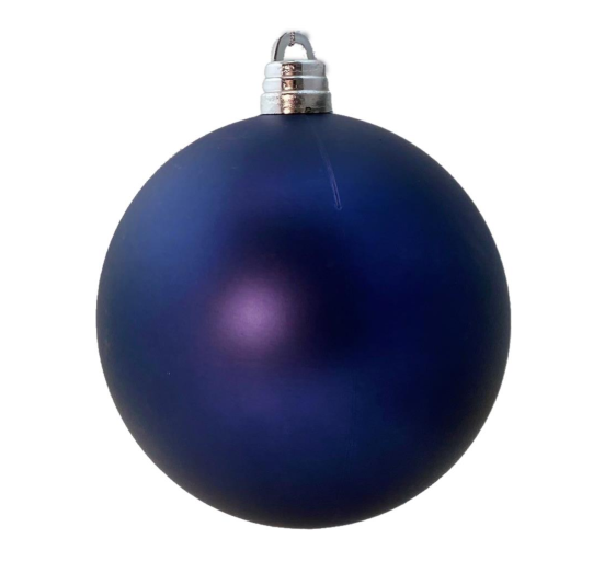 15CM BAUBLE MATT NAVY