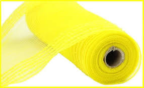 10" Drift Border Stripe Mesh- Yellow