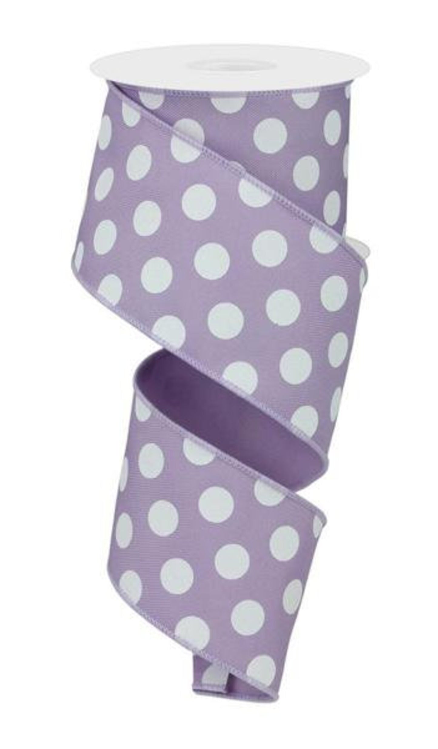2.5" Purple and White Polka Dot