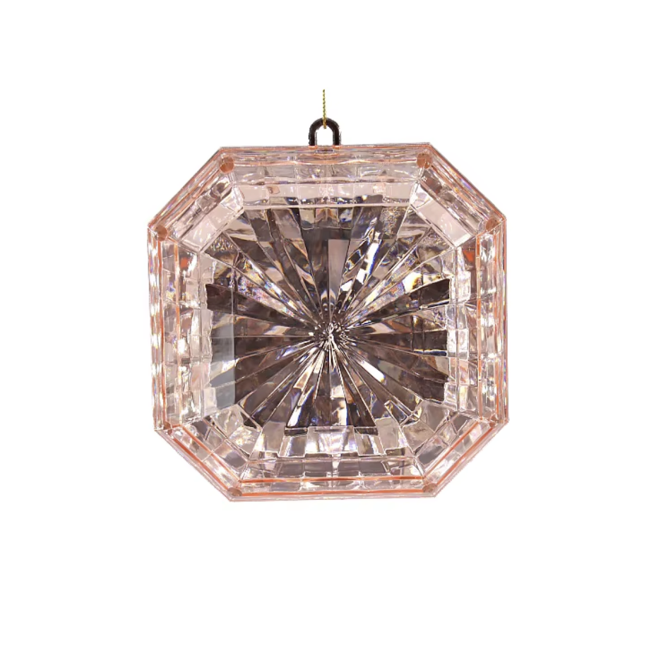 Square Acrylic Jewel -Peach