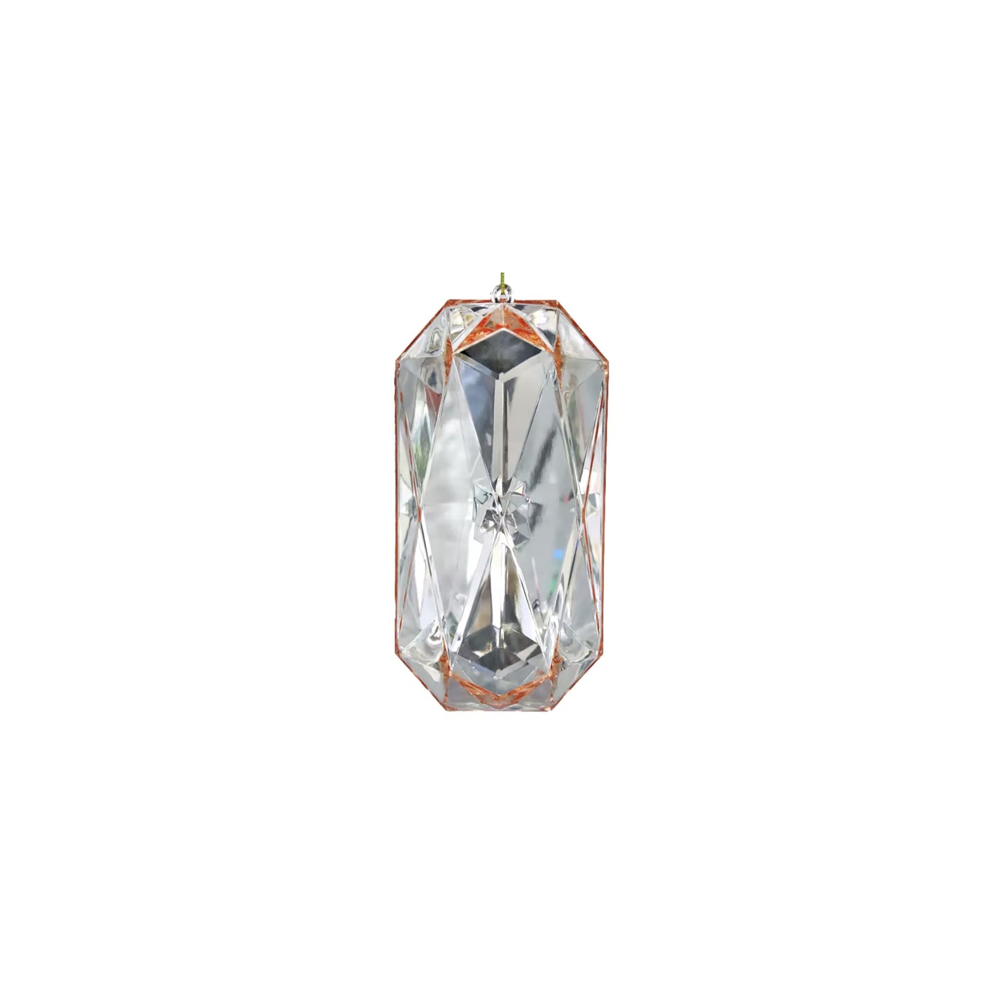 Small Rectangle Acrylic Jewel - Peach