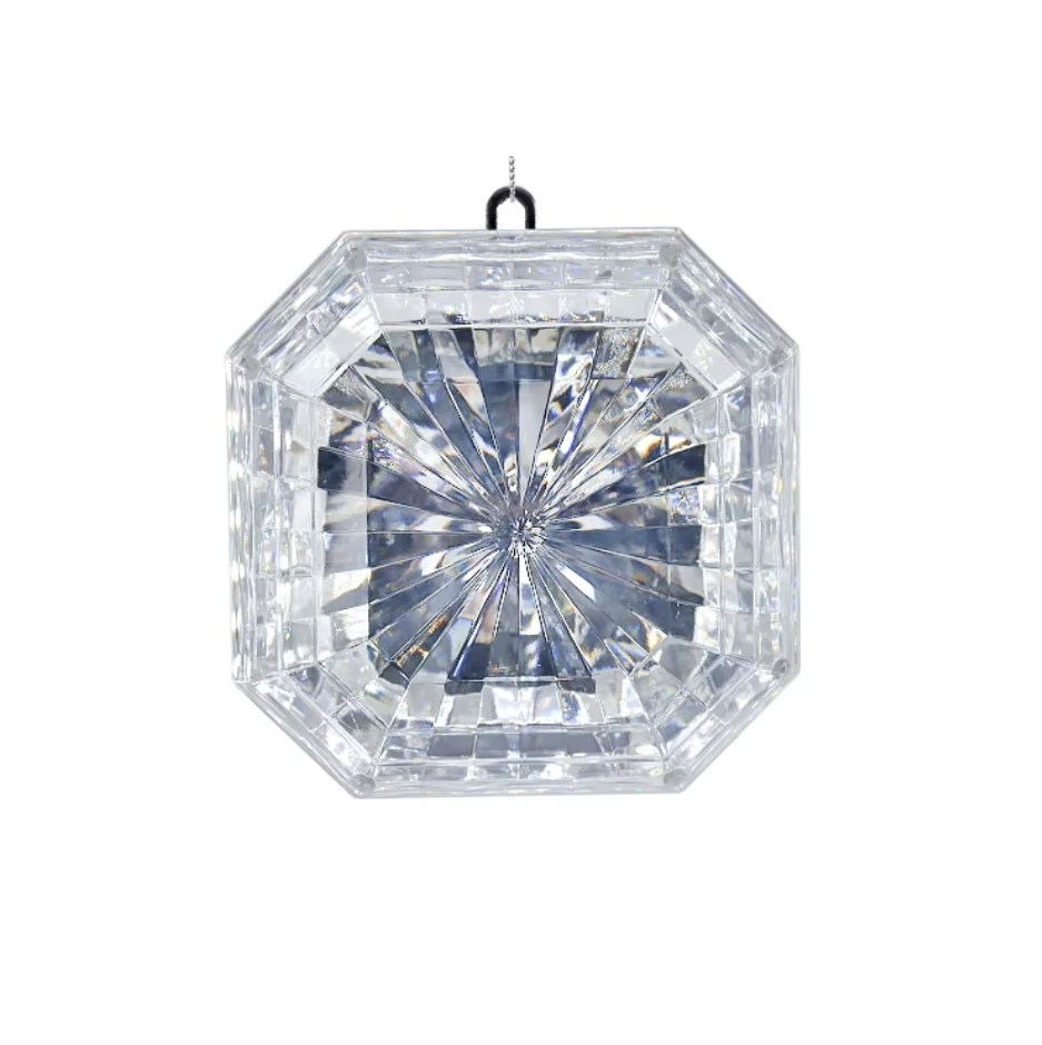 Silver/Clear Squarge Acrylic Jewel