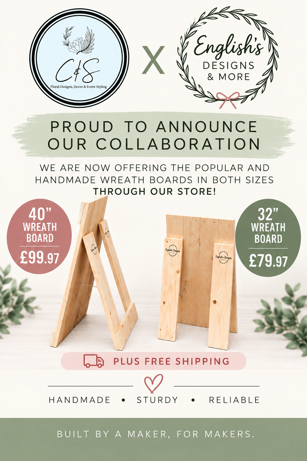 Handmade Wreath Boards