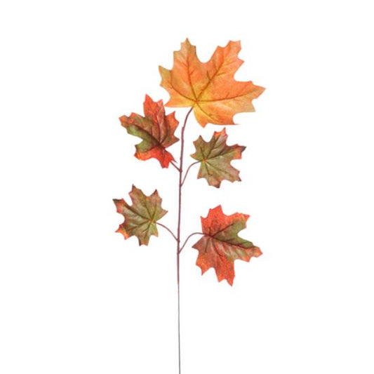 MAPLE LEAF SPRAY GREEN/BROWN/ORANGE