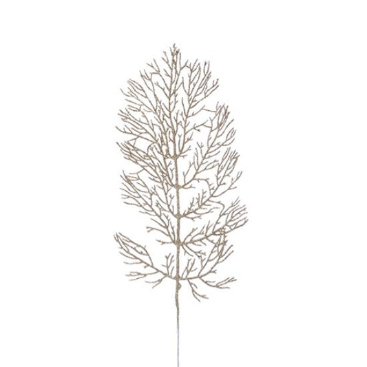 GLITTERED LEAF SPRAY GOLD X BUNDLE OF 12pcs