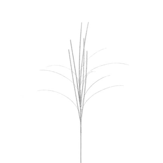GLITTERED GRASS SPRAY- SILVER