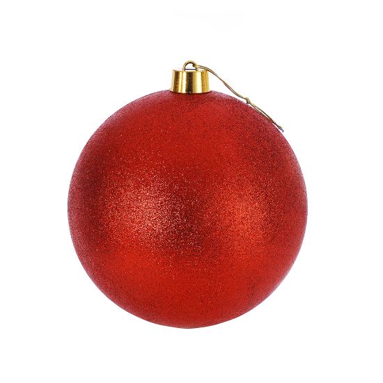30cm CHRISTMAS BAUBLE SHINY GLITTER GOLD