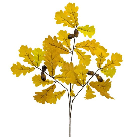ACORN LEAF BRANCH WITH ACORNS YELLOW/ORANGE