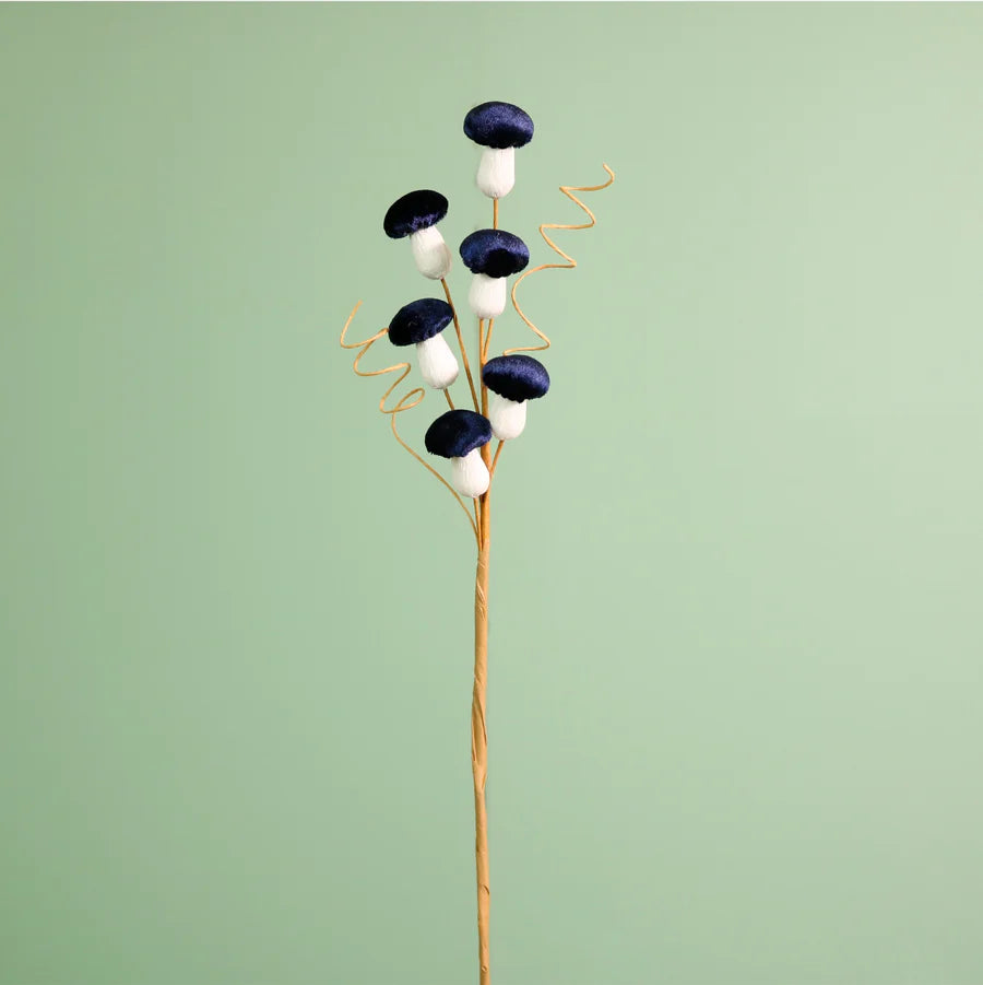 Mini Velvet Mushroom Spray - Navy