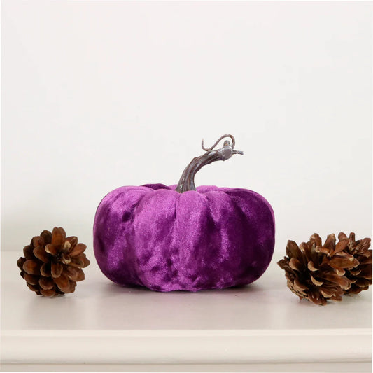 Purple Medium Velvet Pumpkin
