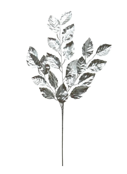 Silver Chrome Bay Leaf Spray