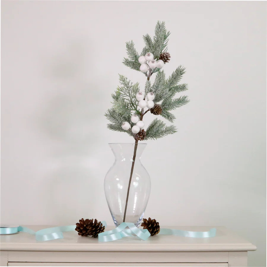 Snowy Spruce and Berry Spray