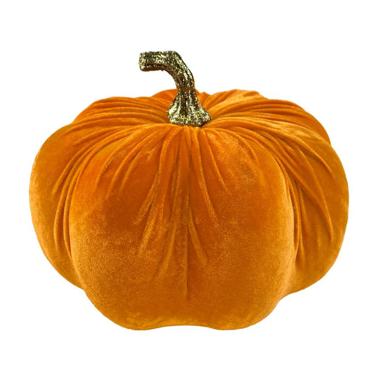 Extra Large Velvet Orange Pumpkin