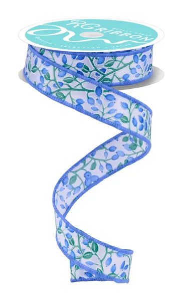 7/8" x 10yd Mini Berries On Vines Wired Ribbon