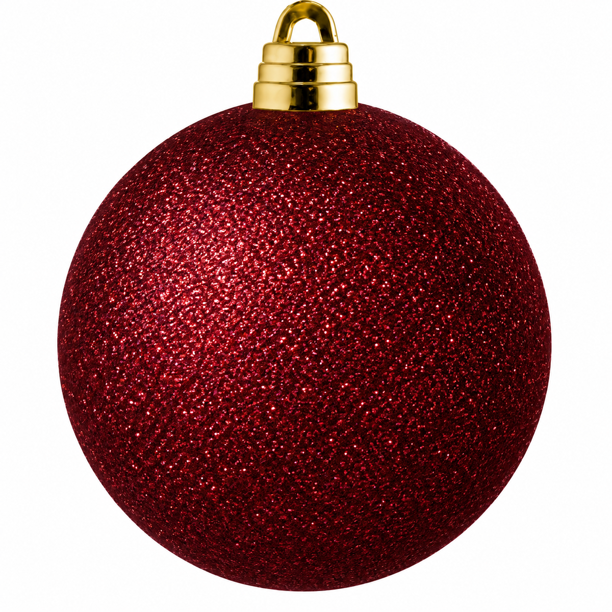 15CM Glitter Bauble-Burgundy