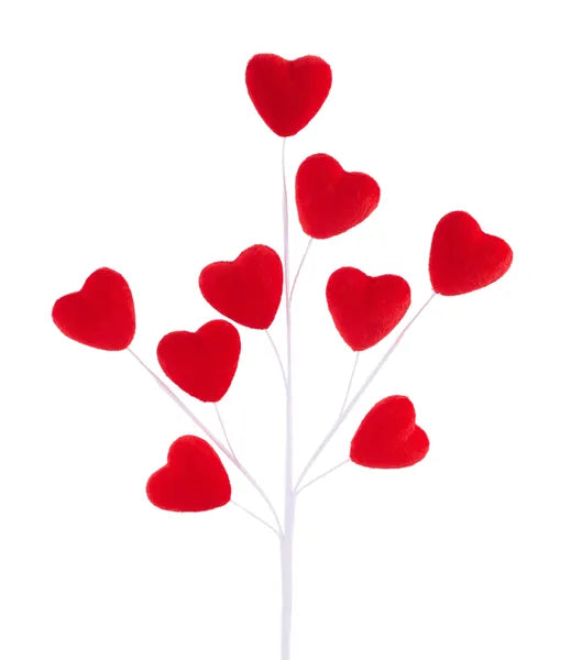 20.5" Red Velvet Heart Spray