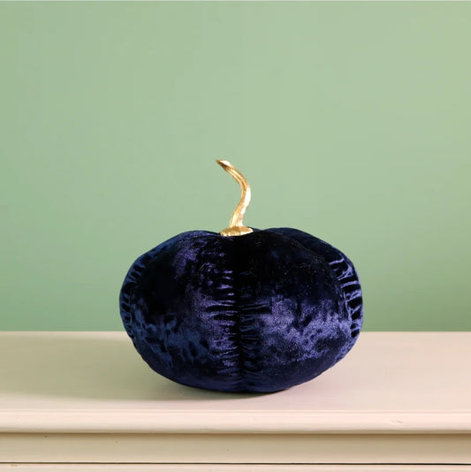 Velvet Pumpkin Navy and Gold