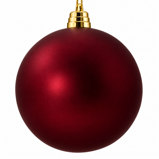 15CM Matte Bauble-Burgundy