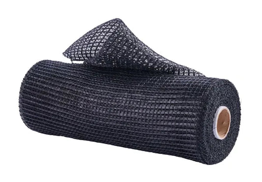 10" x 10yd Horizontal Wide Stripe Black Mesh