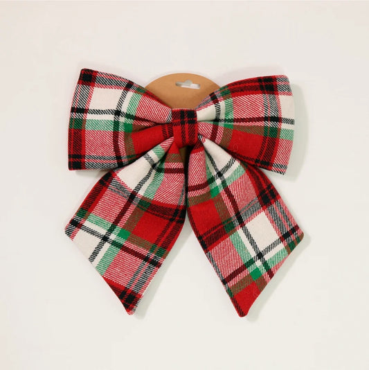 Tartan Large Fleece Bow