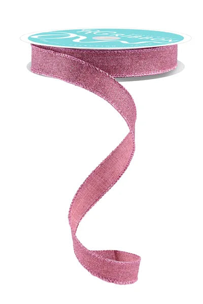 5/8" x 10yd Fine Glitter- Mulberry