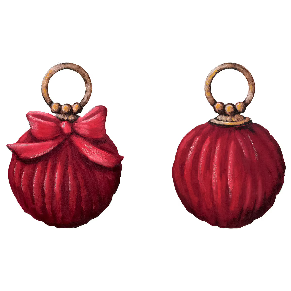 RTC Burgundy Velvet Round Ornament
