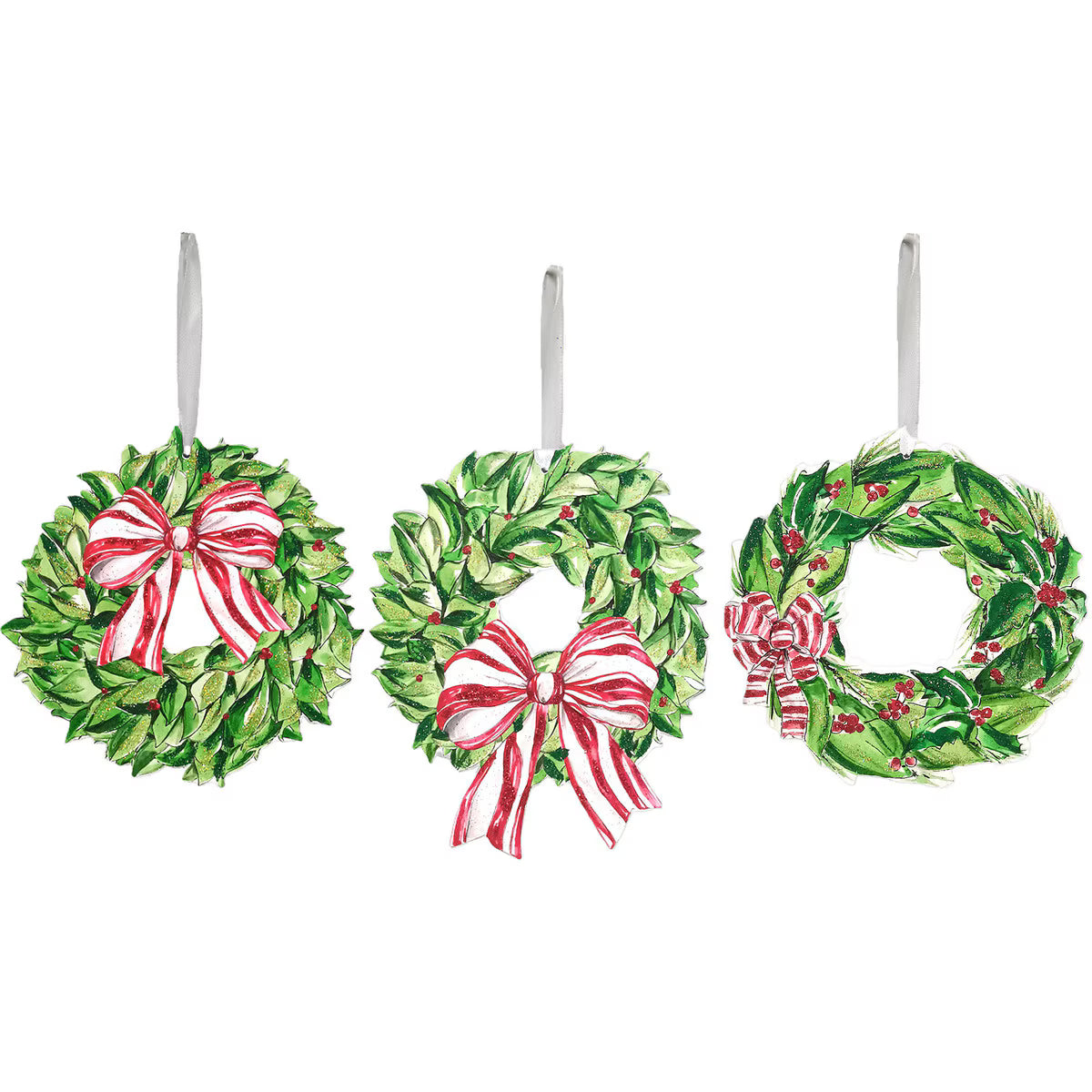 RTC Traditional Tidings PVC Hanging  Wreath Ornaments