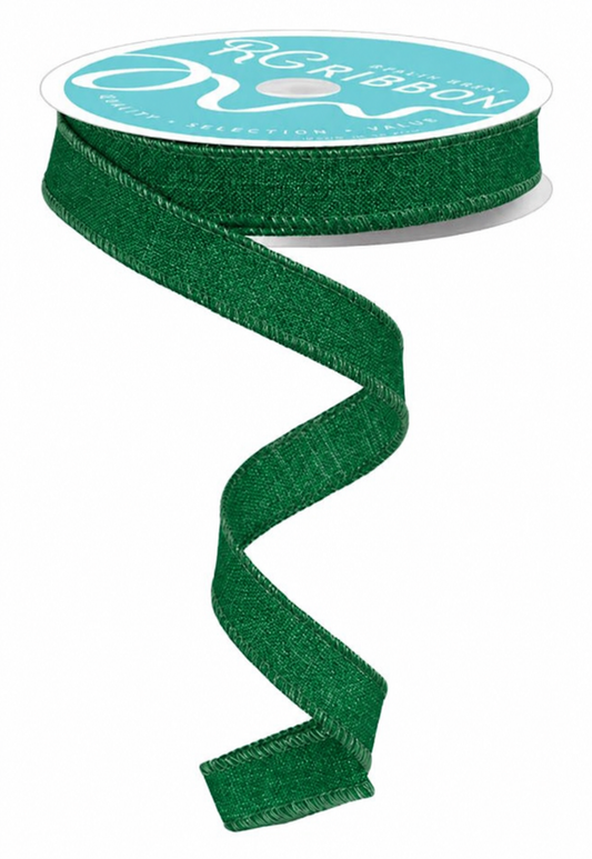 5/8" x 10yd Fine Glitter - Jadeite Wired Ribbon