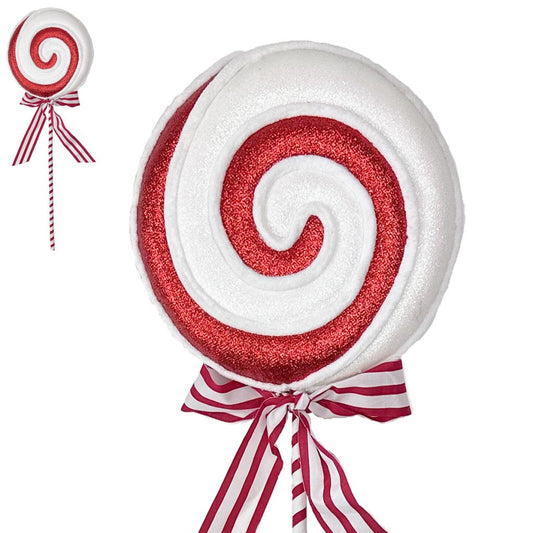 60CM DELUXE RED AND WHITE LOLLIPOP