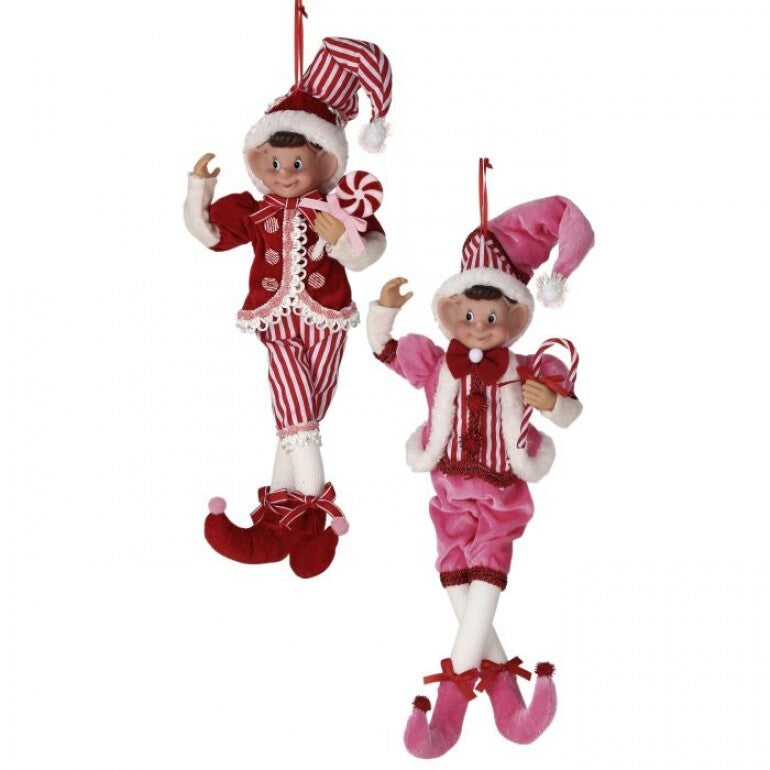 REGENCY 15" FABRIC SWEETS PIXIE ELF ORNAMENT
