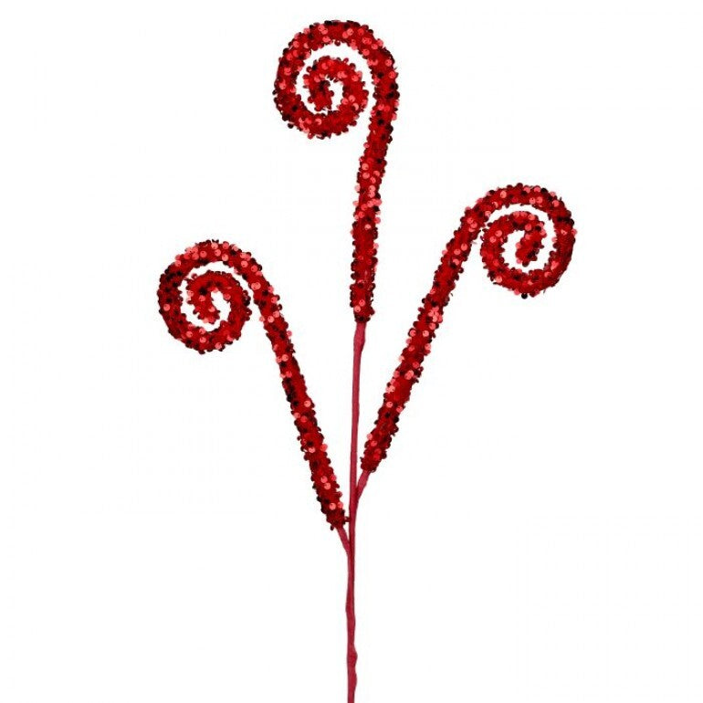 REGENCY 29" GLITTER SCROLL SPRAY-RED