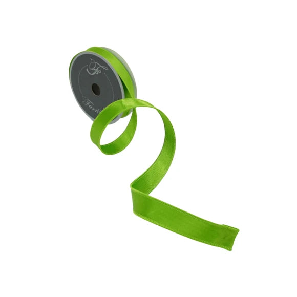 Farrisilk Satin 1"X10YD Wired Ribbon - Lime Green
