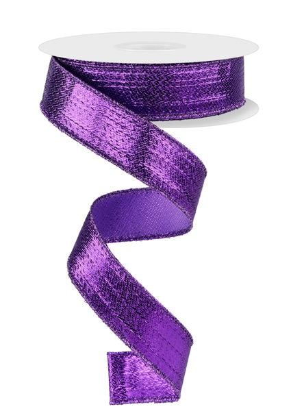 7/8" Purple Metallic Ribbon