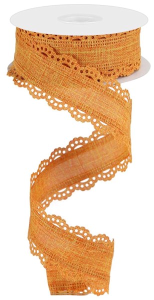 1.5" Talisman  Orange Scalloped Edge