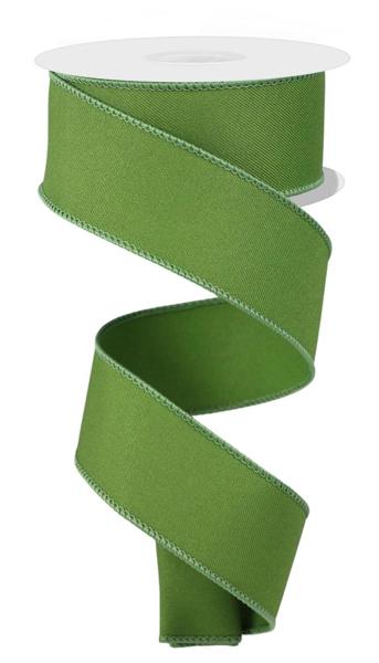 1.5" Moss Green Diagonal Weave