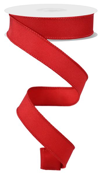 7/8"Red Diagonal Weave