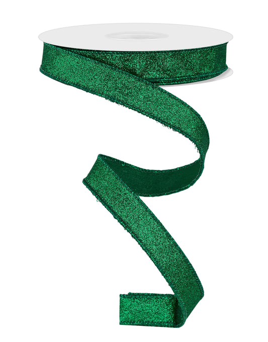5/8" x 10yd Emerald Green Shimmer Glitter
